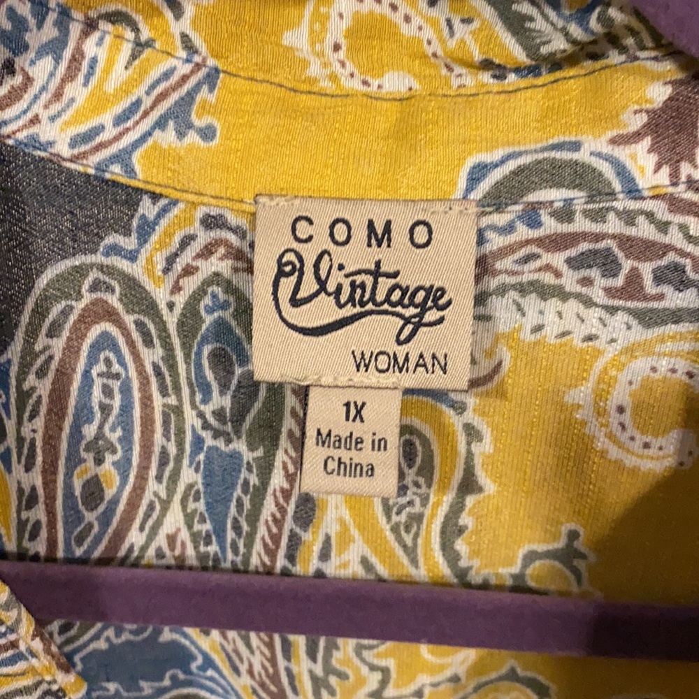 Como Vintage Paisley Dress Women’s 1x - Picture 2 of 6